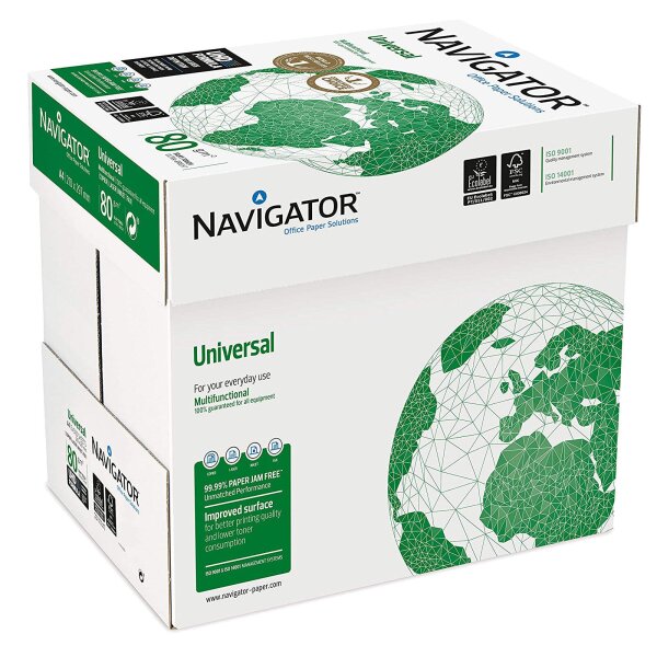 ANGEBOT |  Navigator Druckerpapier A4 Papier Weiss 80 g/m²  | 3 x 2500 Blatt