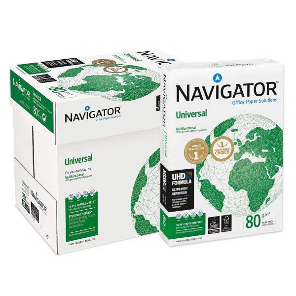 ANGEBOT |  Navigator Druckerpapier A4 Papier Weiss 80...