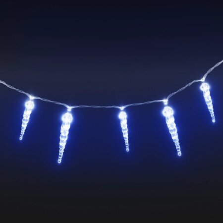 Eiszapfen-Lichterkette 100 Stk. Blau Acryl