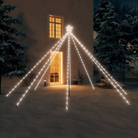 Weihnachtsbaum-Lichterkette Indoor Outdoor 576 LEDs Kaltweiß
