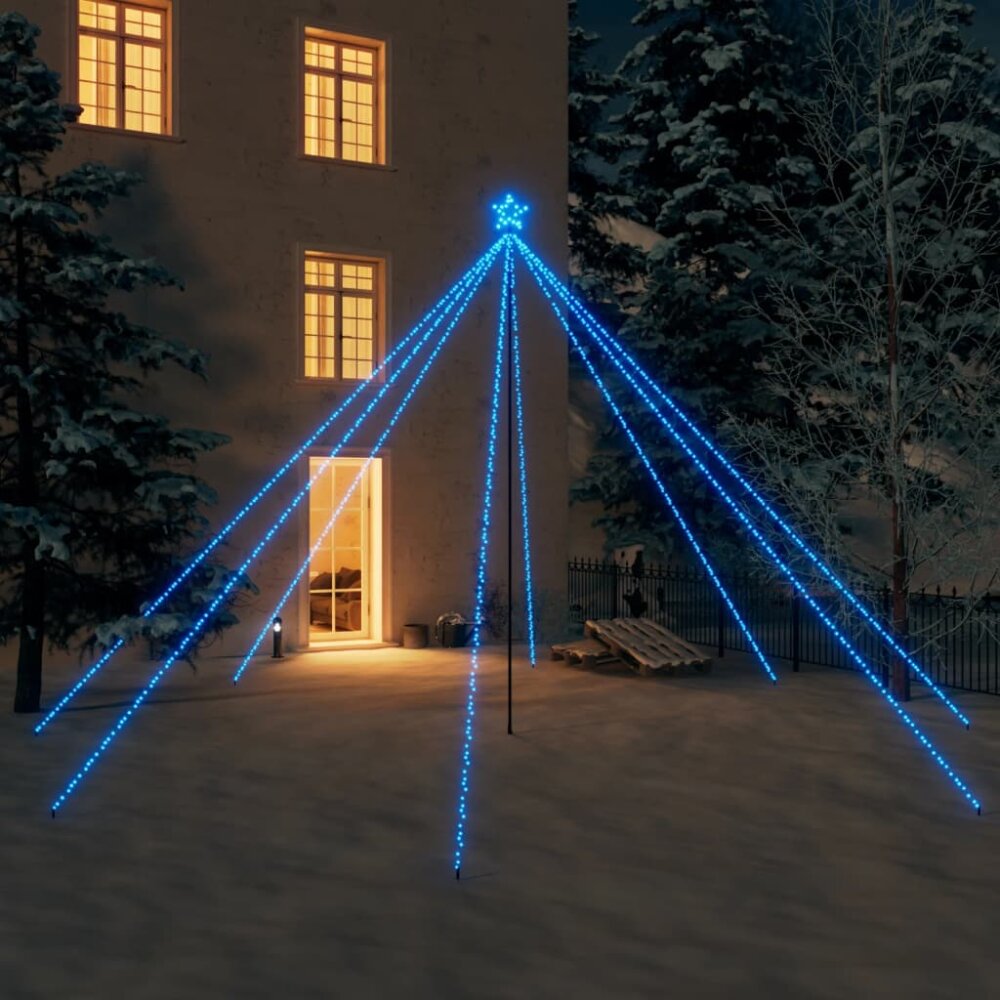 Weihnachtsbaum-Lichterkette Indoor Outdoor 800 LEDs Blau 5m