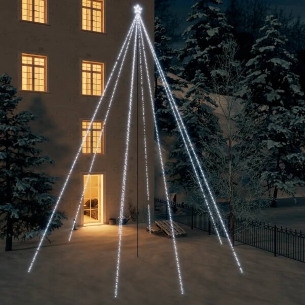 Weihnachtsbaum-Lichterkette Indoor Outdoor 1300 LED Kaltweiß 8m